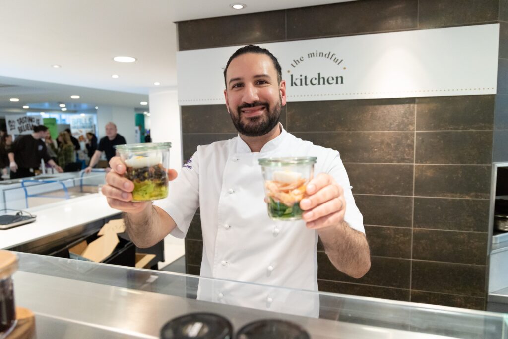 chef showing the food