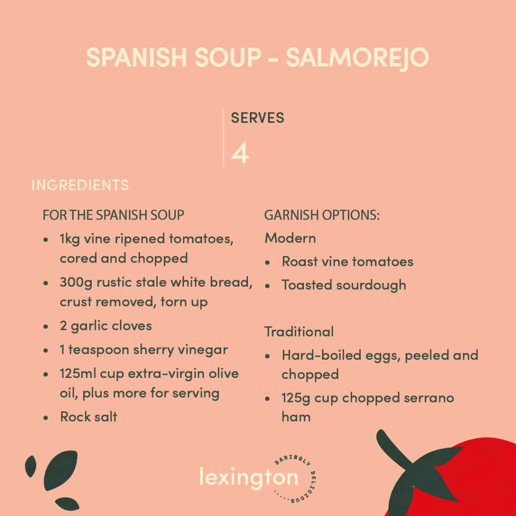 spanish soup - salmorejo : ingredients