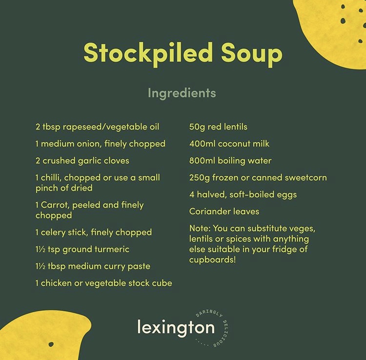 stockpiled soup ingredients